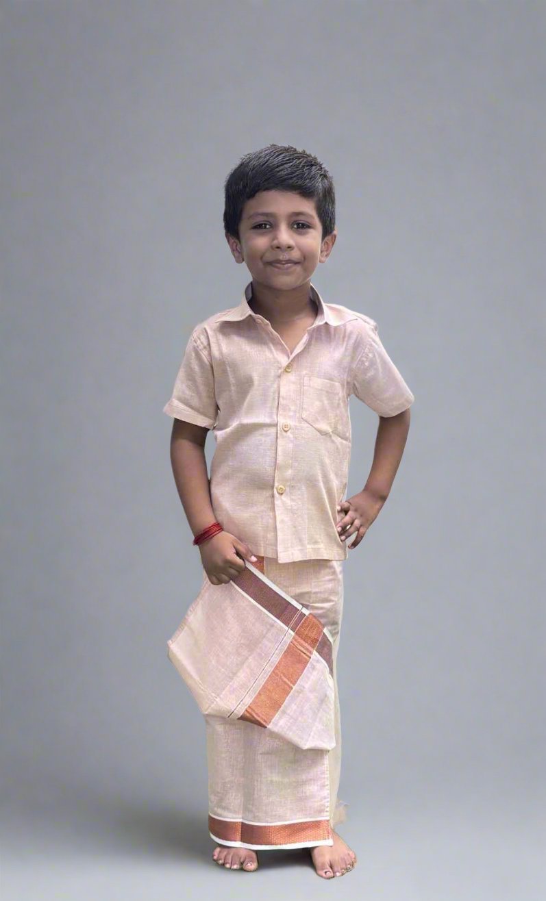 Boys shirt and mundu combo